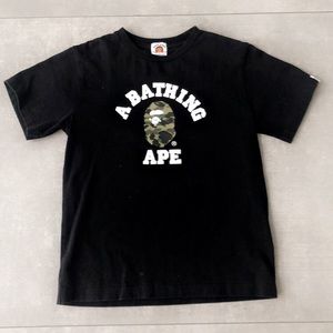 Bape A Bathing Ape Black Tee Kids Size 140